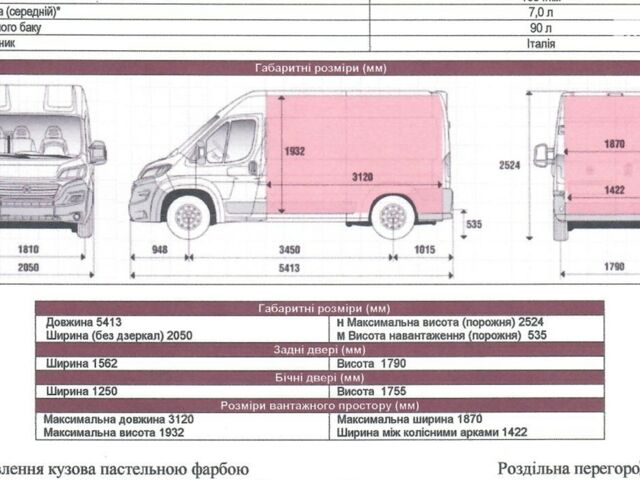 Фиат Дукато груз., объемом двигателя 2.29 л и пробегом 0 тыс. км за 29266 $, фото 24 на Automoto.ua