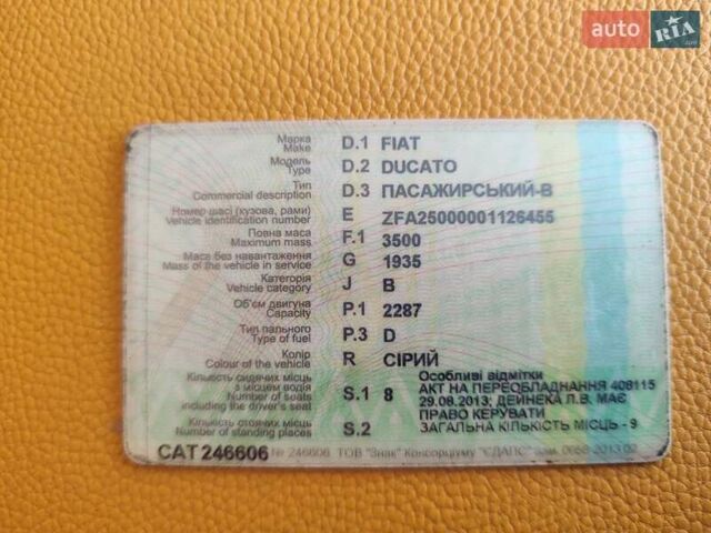 Сірий Фіат Дукато, об'ємом двигуна 2.29 л та пробігом 274 тис. км за 7700 $, фото 13 на Automoto.ua