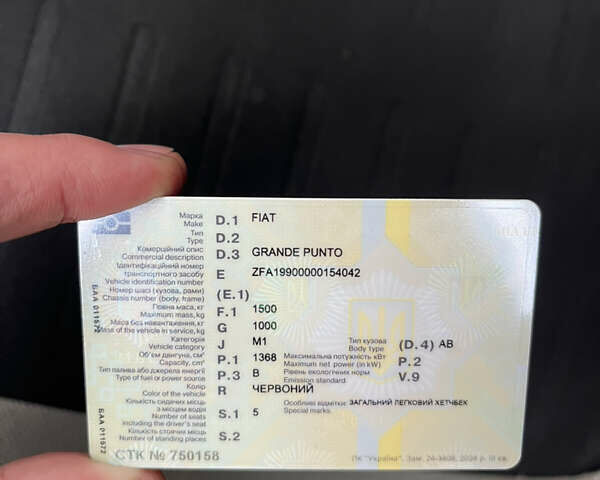 Червоний Фіат Гранде Пунто, об'ємом двигуна 1.37 л та пробігом 308 тис. км за 3900 $, фото 1 на Automoto.ua