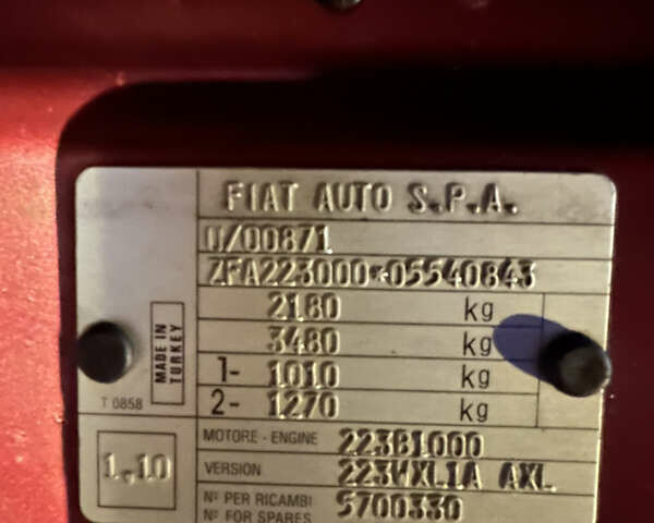 Червоний Фіат Добло, об'ємом двигуна 1.9 л та пробігом 196 тис. км за 2990 $, фото 14 на Automoto.ua