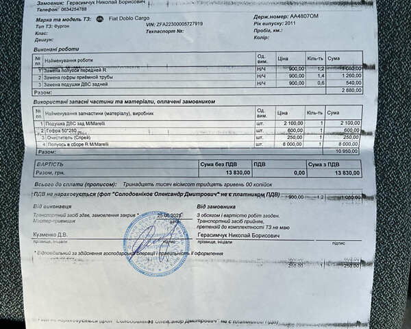 Сірий Фіат Добло, об'ємом двигуна 1.4 л та пробігом 257 тис. км за 4499 $, фото 44 на Automoto.ua