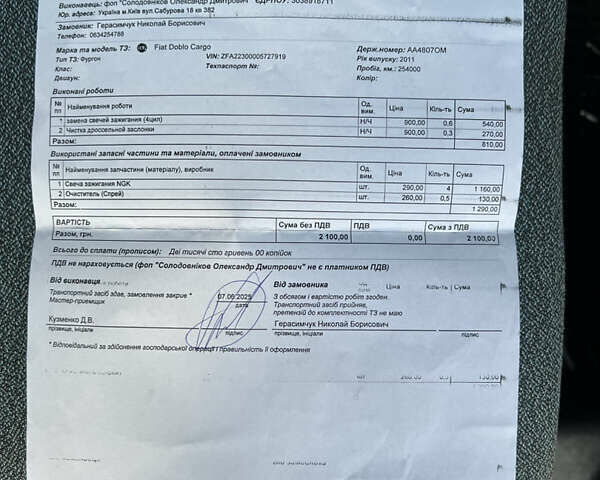 Сірий Фіат Добло, об'ємом двигуна 1.4 л та пробігом 257 тис. км за 4499 $, фото 45 на Automoto.ua