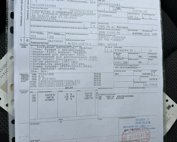 Фиат Таленто, объемом двигателя 0 л и пробегом 80 тыс. км за 20000 $, фото 1 на Automoto.ua