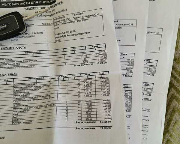 Серый Форд Си-Макс, объемом двигателя 1 л и пробегом 91 тыс. км за 7500 $, фото 6 на Automoto.ua