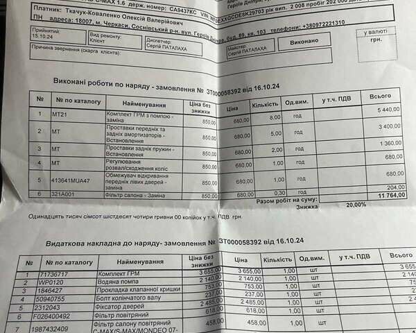 Синий Форд Си-Макс, объемом двигателя 1.6 л и пробегом 212 тыс. км за 6700 $, фото 38 на Automoto.ua