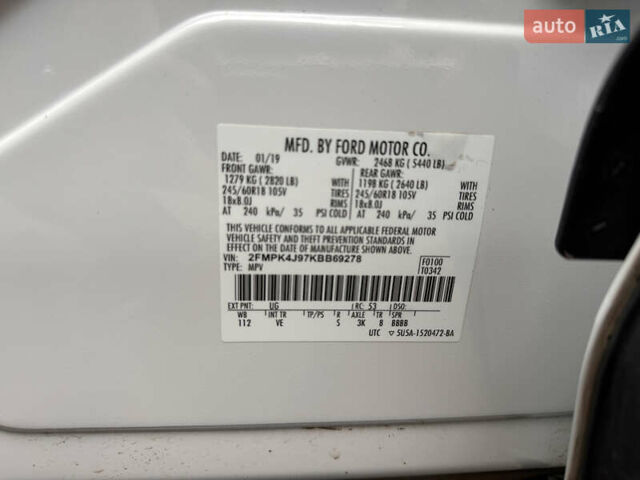 Білий Форд Едж, об'ємом двигуна 2 л та пробігом 80 тис. км за 17700 $, фото 30 на Automoto.ua