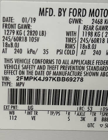 Білий Форд Едж, об'ємом двигуна 2 л та пробігом 80 тис. км за 17700 $, фото 36 на Automoto.ua