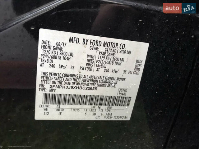 Чорний Форд Едж, об'ємом двигуна 2 л та пробігом 130 тис. км за 12999 $, фото 2 на Automoto.ua