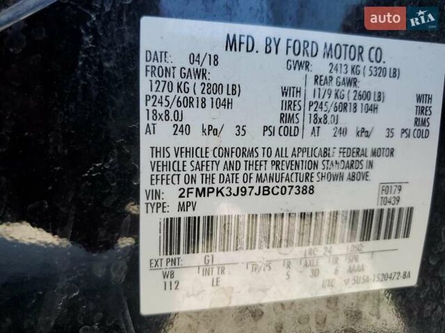 Чорний Форд Едж, об'ємом двигуна 2 л та пробігом 110 тис. км за 2400 $, фото 12 на Automoto.ua