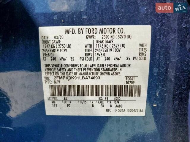 Чорний Форд Едж, об'ємом двигуна 2 л та пробігом 86 тис. км за 4100 $, фото 12 на Automoto.ua