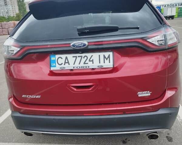 Красный Форд Эдж, объемом двигателя 2 л и пробегом 88 тыс. км за 15500 $, фото 4 на Automoto.ua