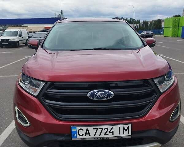 Красный Форд Эдж, объемом двигателя 2 л и пробегом 88 тыс. км за 15500 $, фото 1 на Automoto.ua