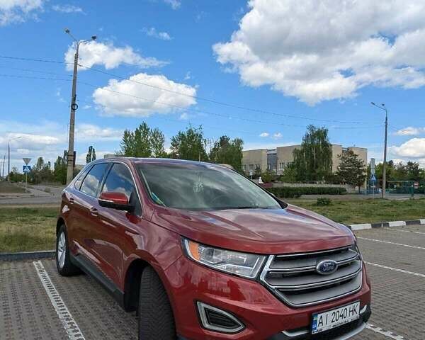 Красный Форд Эдж, объемом двигателя 2 л и пробегом 122 тыс. км за 16400 $, фото 2 на Automoto.ua