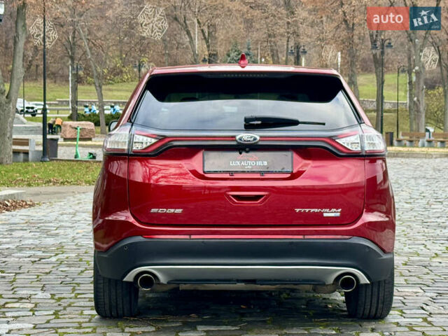 Красный Форд Эдж, объемом двигателя 2 л и пробегом 186 тыс. км за 14333 $, фото 6 на Automoto.ua