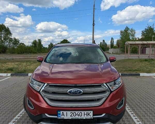 Красный Форд Эдж, объемом двигателя 2 л и пробегом 122 тыс. км за 16400 $, фото 5 на Automoto.ua