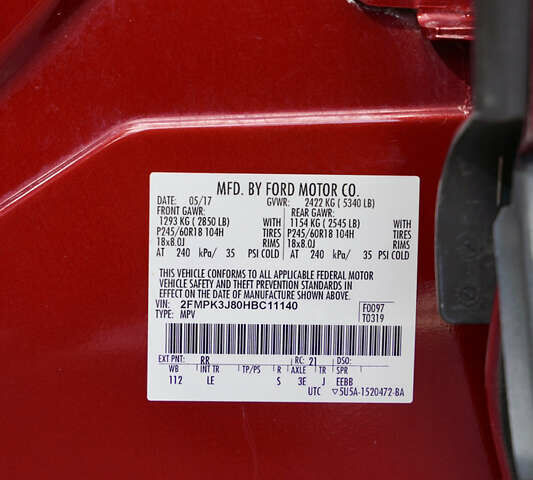 Форд Едж 2017 у Дніпро (Дніпропетровську) на Automoto.ua Червоний Форд Едж, об'ємом двигуна 3.5 л та пробігом 75 тис. км за 20800 $, фото 28 на Automoto.ua