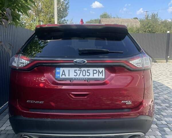Красный Форд Эдж, объемом двигателя 3.5 л и пробегом 170 тыс. км за 18500 $, фото 1 на Automoto.ua