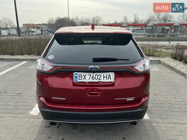 Красный Форд Эдж, объемом двигателя 2 л и пробегом 105 тыс. км за 18000 $, фото 5 на Automoto.ua