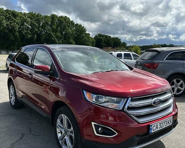 Красный Форд Эдж, объемом двигателя 2 л и пробегом 124 тыс. км за 16550 $, фото 18 на Automoto.ua