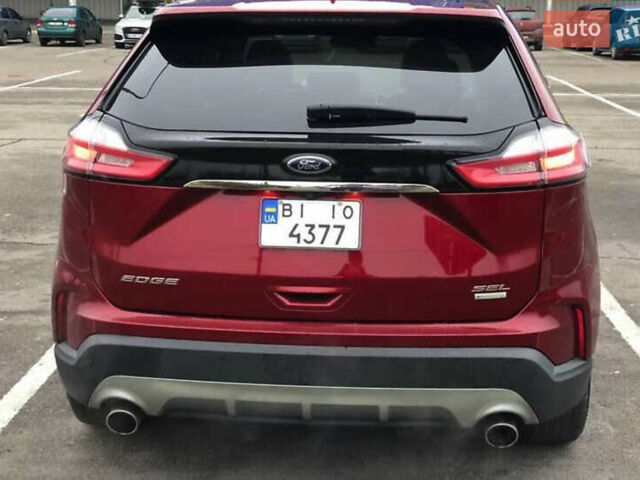 Красный Форд Эдж, объемом двигателя 2 л и пробегом 87 тыс. км за 25500 $, фото 1 на Automoto.ua