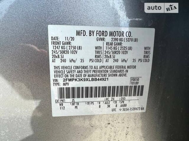 Серый Форд Эдж, объемом двигателя 2 л и пробегом 40 тыс. км за 21999 $, фото 33 на Automoto.ua