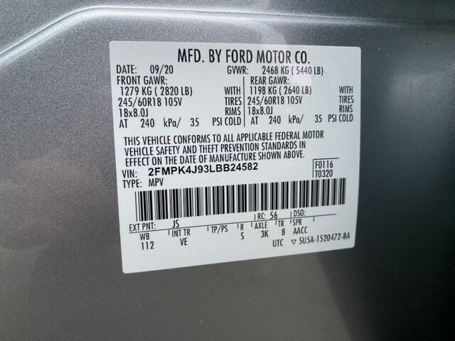 Серый Форд Эдж, объемом двигателя 2 л и пробегом 59 тыс. км за 18200 $, фото 22 на Automoto.ua