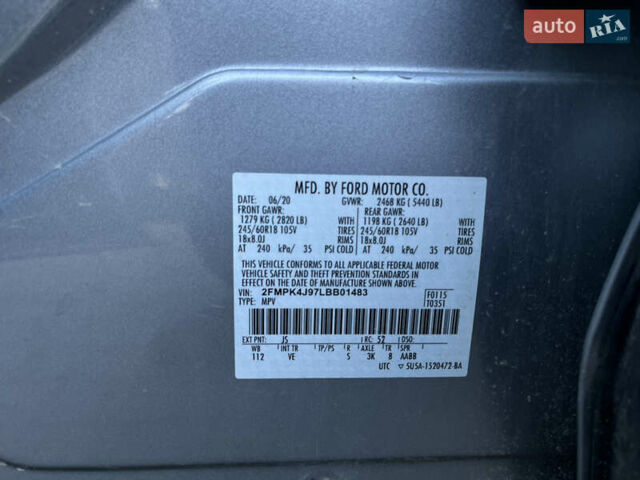 Сірий Форд Едж, об'ємом двигуна 2 л та пробігом 129 тис. км за 12800 $, фото 17 на Automoto.ua