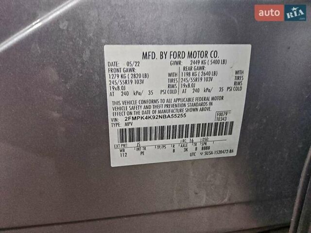 Серый Форд Эдж, объемом двигателя 2 л и пробегом 122 тыс. км за 6200 $, фото 11 на Automoto.ua