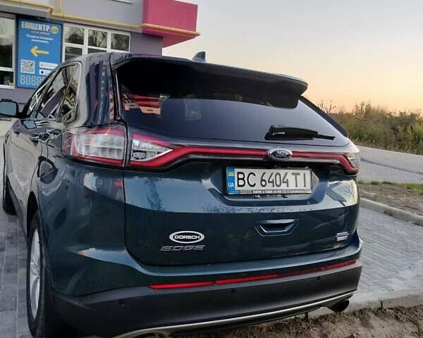 Синий Форд Эдж, объемом двигателя 2 л и пробегом 163 тыс. км за 16500 $, фото 1 на Automoto.ua