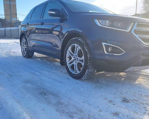 Синий Форд Эдж, объемом двигателя 2 л и пробегом 139 тыс. км за 22000 $, фото 1 на Automoto.ua