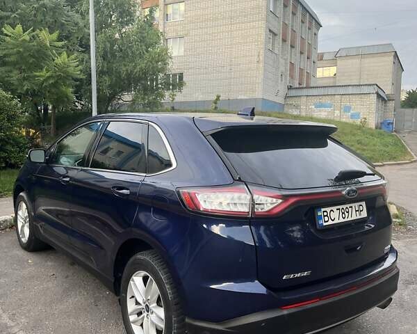 Синий Форд Эдж, объемом двигателя 2 л и пробегом 102 тыс. км за 15800 $, фото 1 на Automoto.ua