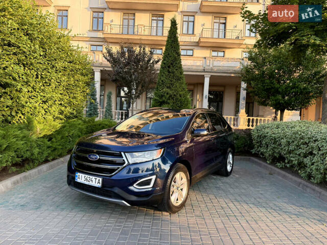 Синий Форд Эдж, объемом двигателя 2 л и пробегом 100 тыс. км за 17000 $, фото 1 на Automoto.ua