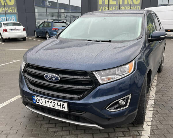 Синий Форд Эдж, объемом двигателя 2 л и пробегом 145 тыс. км за 11500 $, фото 1 на Automoto.ua