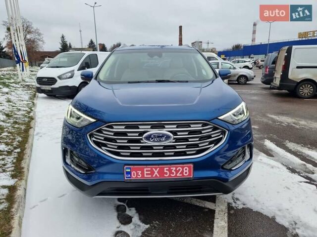 Синий Форд Эдж, объемом двигателя 2 л и пробегом 163 тыс. км за 15950 $, фото 1 на Automoto.ua