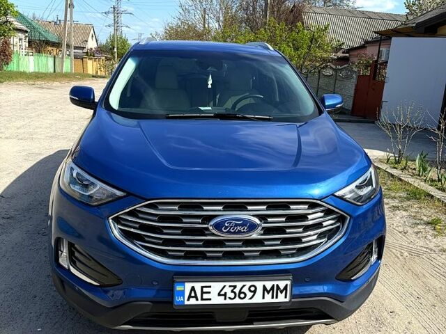 Синий Форд Эдж, объемом двигателя 2 л и пробегом 49 тыс. км за 19300 $, фото 1 на Automoto.ua