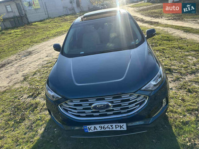 Синий Форд Эдж, объемом двигателя 2 л и пробегом 130 тыс. км за 17700 $, фото 1 на Automoto.ua