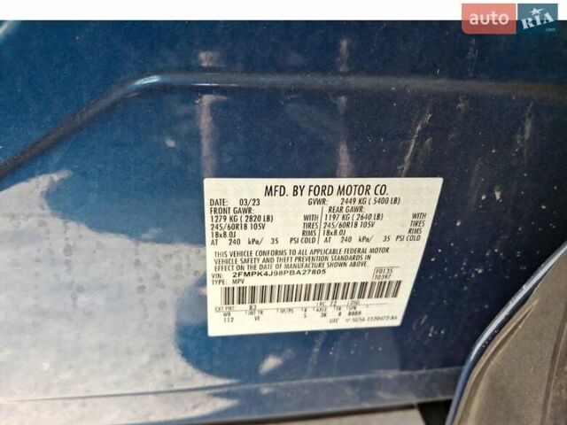 Синий Форд Эдж, объемом двигателя 2 л и пробегом 67 тыс. км за 15500 $, фото 5 на Automoto.ua