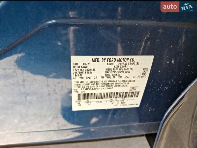 Синий Форд Эдж, объемом двигателя 2 л и пробегом 67 тыс. км за 12500 $, фото 4 на Automoto.ua