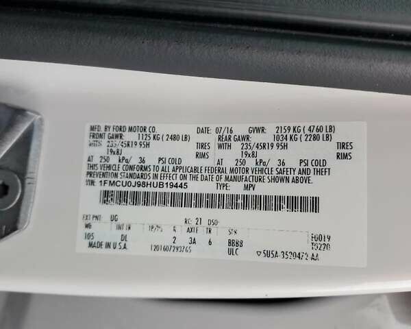 Белый Форд Эскейп, объемом двигателя 2 л и пробегом 148 тыс. км за 2100 $, фото 12 на Automoto.ua