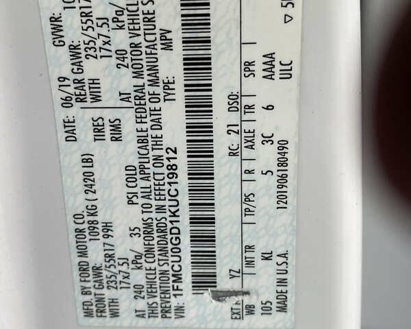 Білий Форд Ескейп, об'ємом двигуна 1.5 л та пробігом 336 тис. км за 8450 $, фото 21 на Automoto.ua