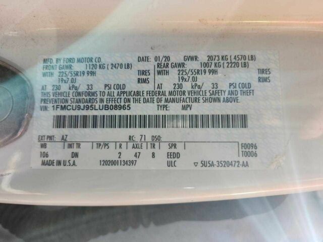 Белый Форд Эскейп, объемом двигателя 0 л и пробегом 67 тыс. км за 3500 $, фото 11 на Automoto.ua