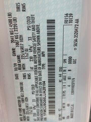 Белый Форд Эскейп, объемом двигателя 1.5 л и пробегом 149 тыс. км за 15000 $, фото 14 на Automoto.ua