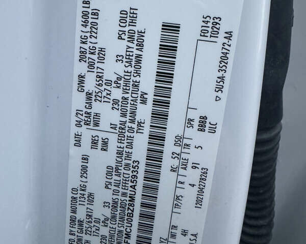 Белый Форд Эскейп, объемом двигателя 2.5 л и пробегом 60 тыс. км за 21000 $, фото 45 на Automoto.ua