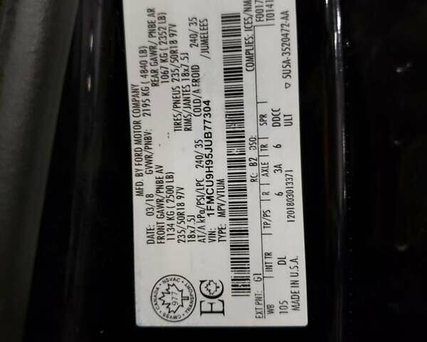 Черный Форд Эскейп, объемом двигателя 2 л и пробегом 105 тыс. км за 2500 $, фото 12 на Automoto.ua