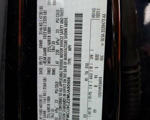 Чорний Форд Ескейп, об'ємом двигуна 2.5 л та пробігом 123 тис. км за 4400 $, фото 11 на Automoto.ua