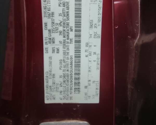 Червоний Форд Ескейп, об'ємом двигуна 2 л та пробігом 118 тис. км за 13500 $, фото 6 на Automoto.ua