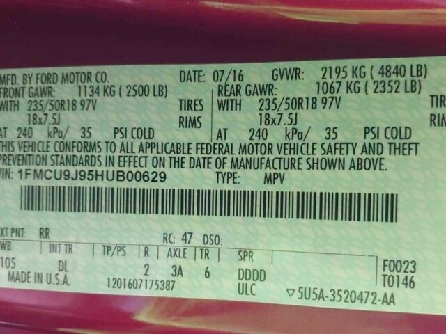Червоний Форд Ескейп, об'ємом двигуна 2 л та пробігом 172 тис. км за 9500 $, фото 8 на Automoto.ua