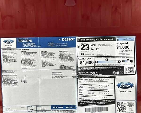 Красный Форд Эскейп, объемом двигателя 2 л и пробегом 170 тыс. км за 13500 $, фото 36 на Automoto.ua