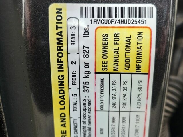 Серый Форд Эскейп, объемом двигателя 2.5 л и пробегом 95 тыс. км за 12500 $, фото 18 на Automoto.ua