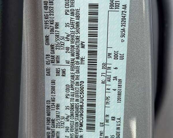 Серый Форд Эскейп, объемом двигателя 2 л и пробегом 172 тыс. км за 10400 $, фото 17 на Automoto.ua